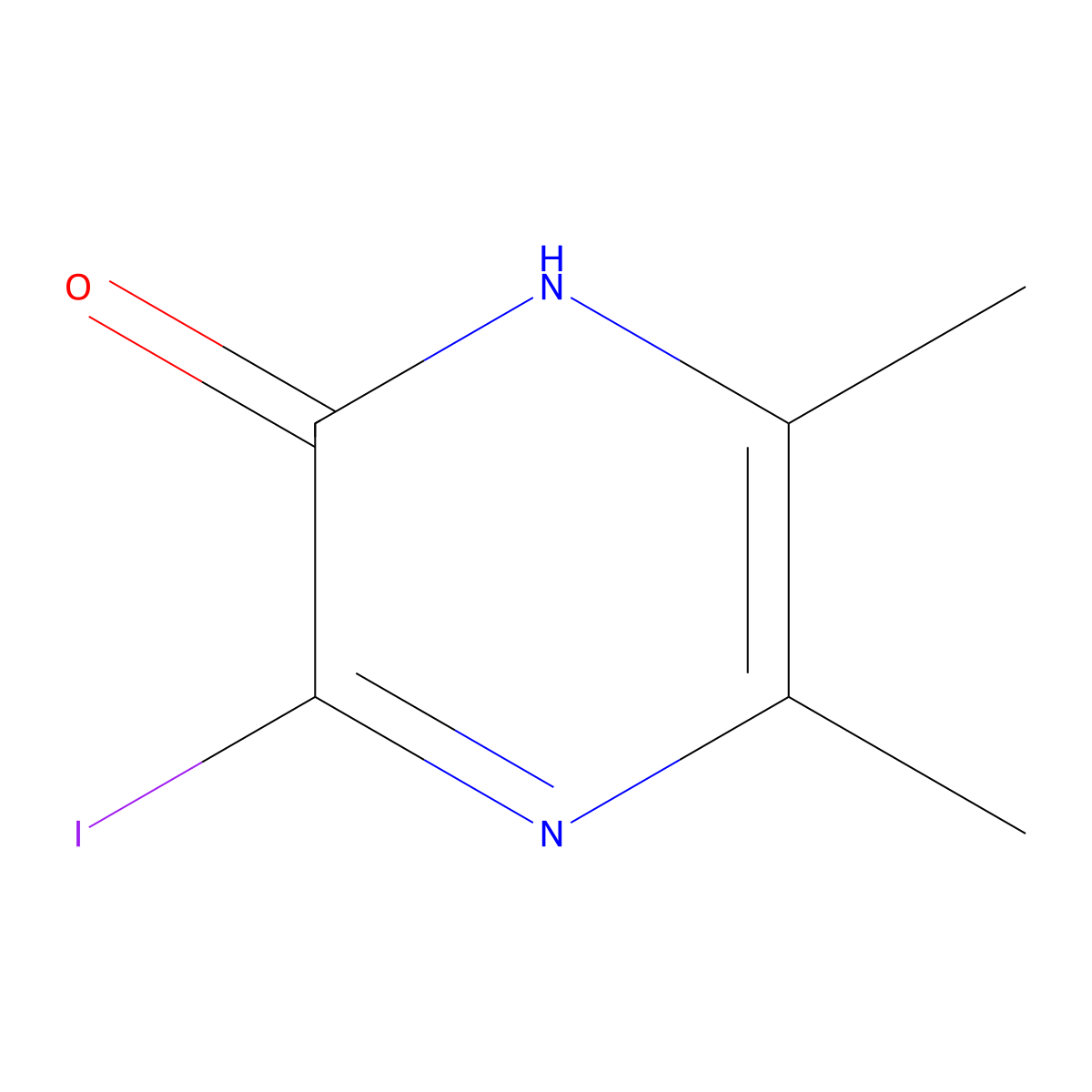 3-Iodo-5,6-dimethyl-2(1H)-pyrazinone molecular structure, CAS 140862-43-7