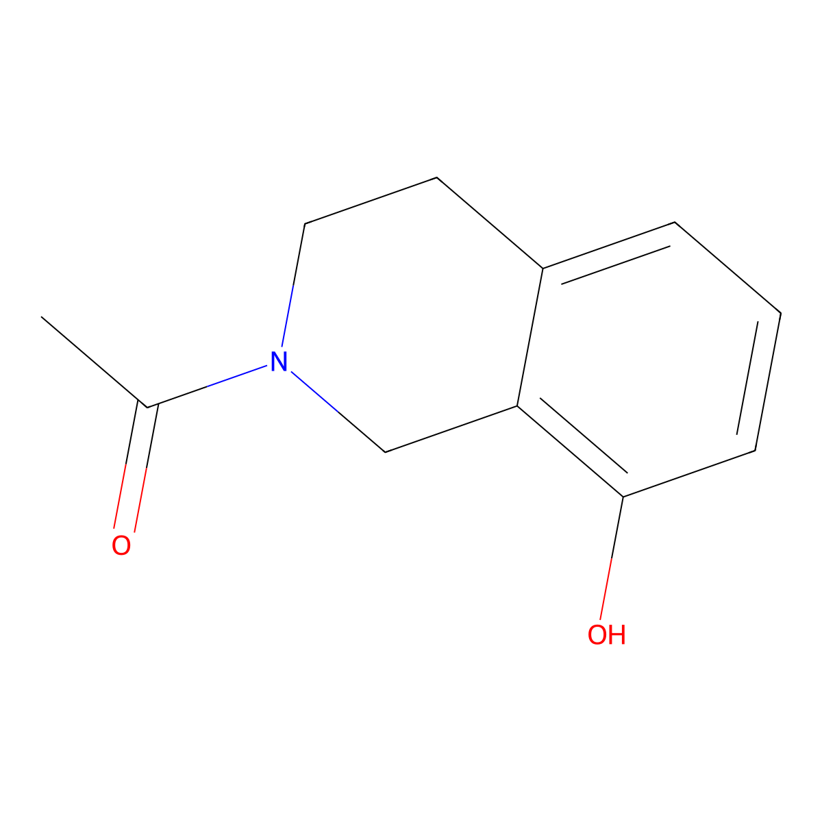 1-(8-Hydroxy-3,4-dihydroisoquinolin-2(1H)-YL)ethanone molecular structure, CAS 140865-97-0