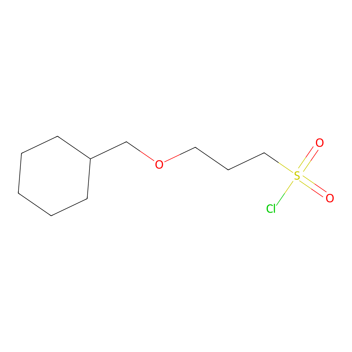 3-(Cyclohexylmethoxy)propane-1-sulfonyl chloride molecular structure, CAS 1408651-62-6