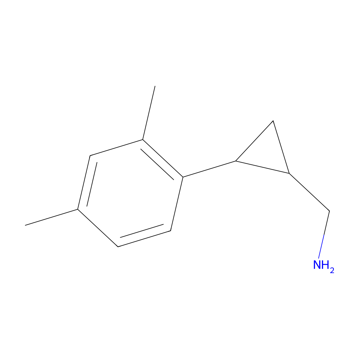 (2-(2,4-Dimethylphenyl)cyclopropyl)methanamine molecular structure, CAS 1408667-28-6