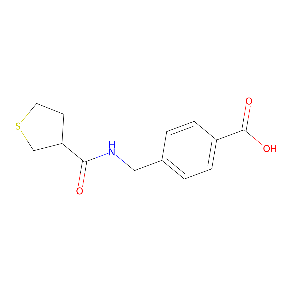 4-((Tetrahydrothiophene-3-carboxamido)methyl)benzoic acid molecular structure, CAS 1408697-82-4