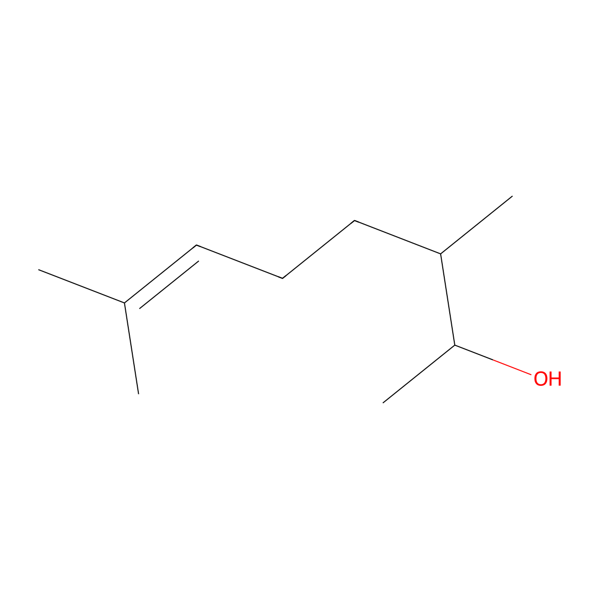 3,7-Dimethyloct-6-en-2-ol molecular structure, CAS 14087-07-1