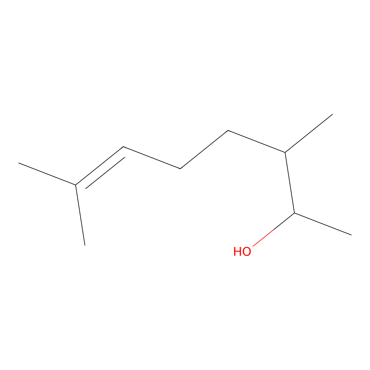3,7-Dimethyloct-6-en-2-ol molecular structure, CAS 14087-07-1