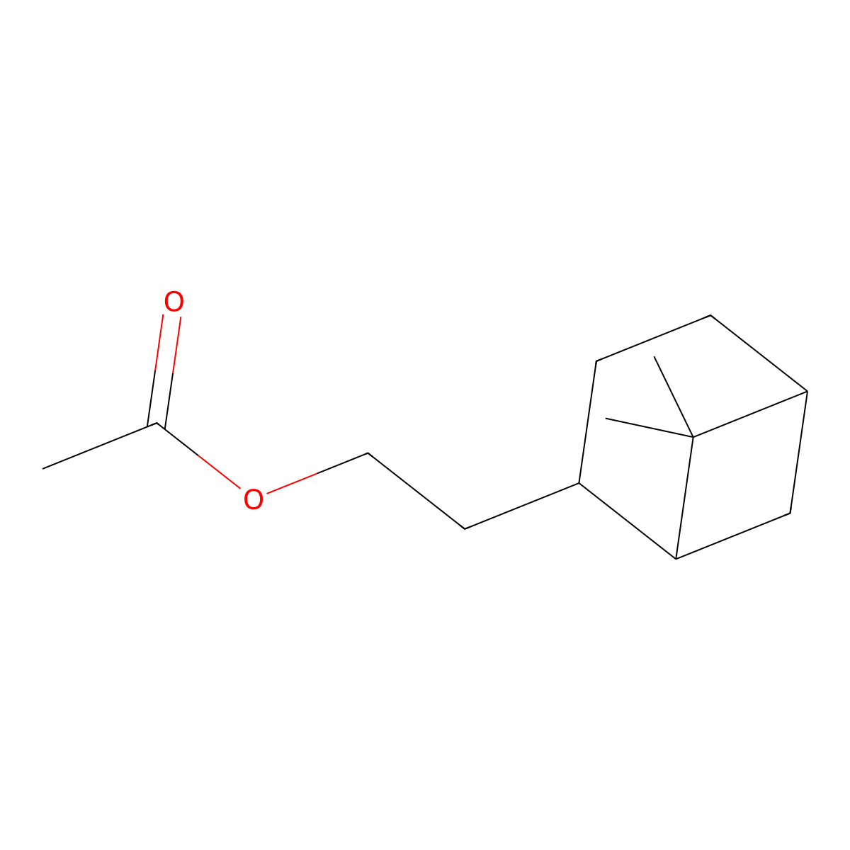 2-(6,6-Dimethylbicyclo(3.1.1)hept-2-yl)ethyl acetate molecular structure, CAS 14087-09-3