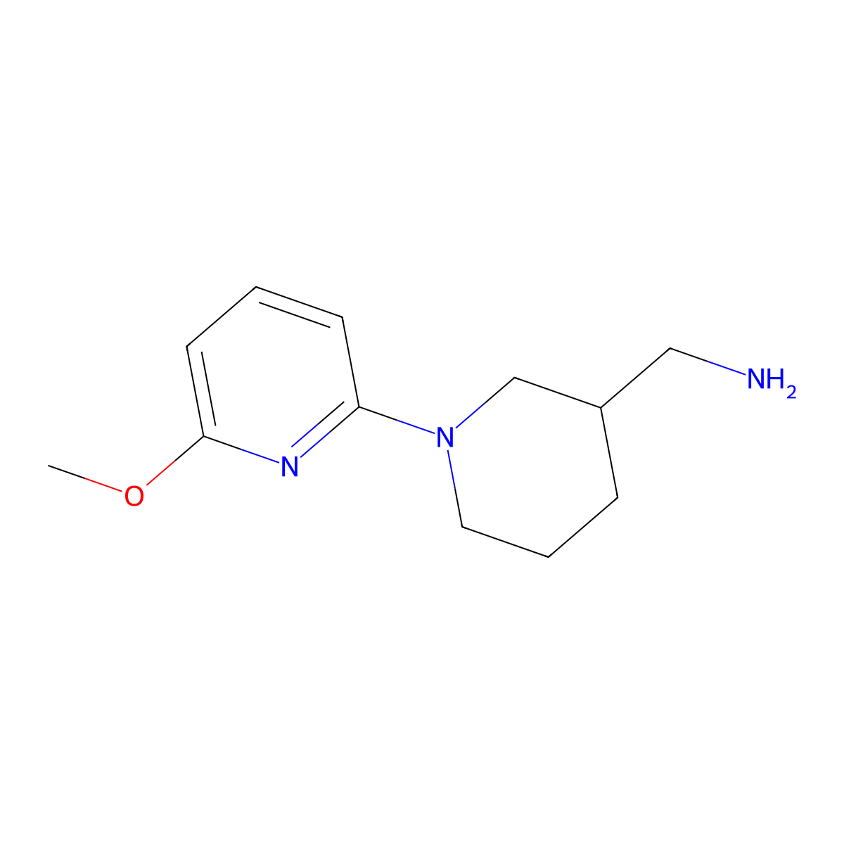 [1-(6-Methoxypyridin-2-yl)piperidin-3-yl]methanamine molecular structure, CAS 1408711-13-6