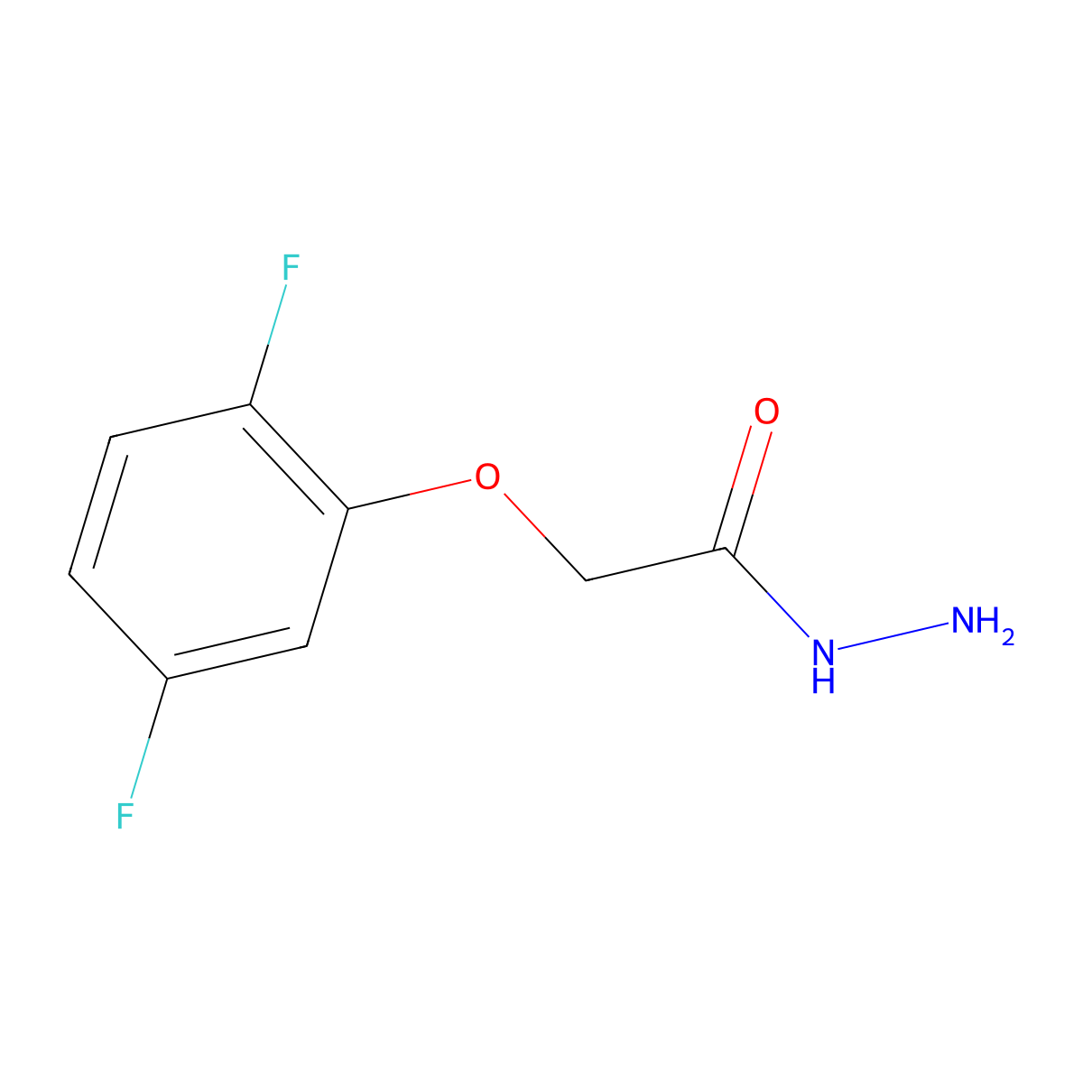 2-(2,5-Difluorophenoxy)acetohydrazide molecular structure, CAS 1408748-02-6