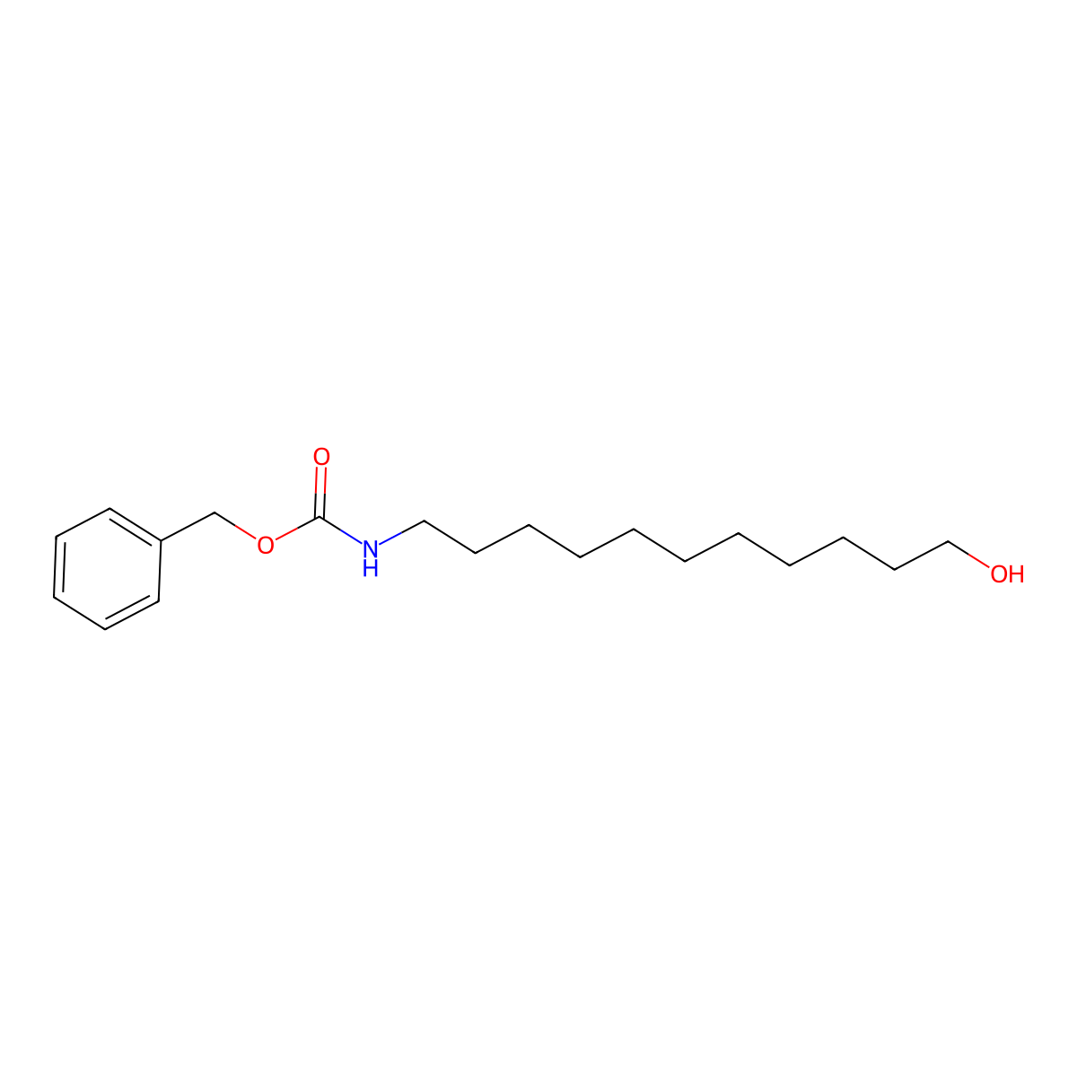 benzyl N-(11-hydroxyundecyl)carbamate molecular structure, CAS 140875-99-6
