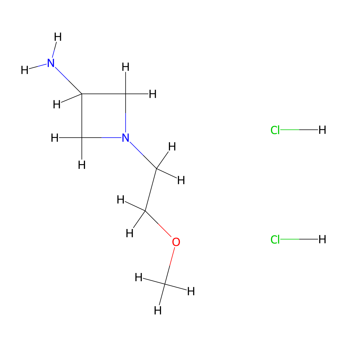 1-(2-Methoxyethyl)azetidin-3-amine dihydrochloride molecular structure, CAS 1408758-97-3