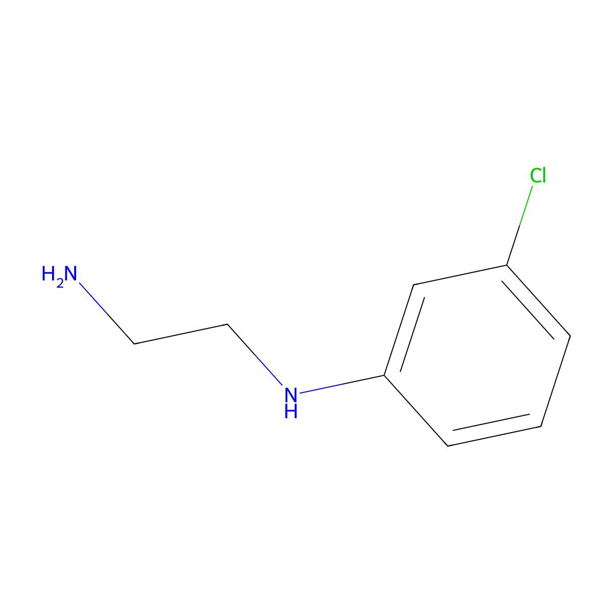 N1-(3-chlorophenyl)ethane-1,2-diamine molecular structure, CAS 14088-83-6