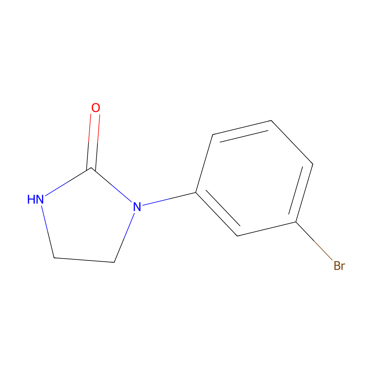 1-(3-Bromophenyl)imidazolidin-2-one molecular structure, CAS 14088-96-1