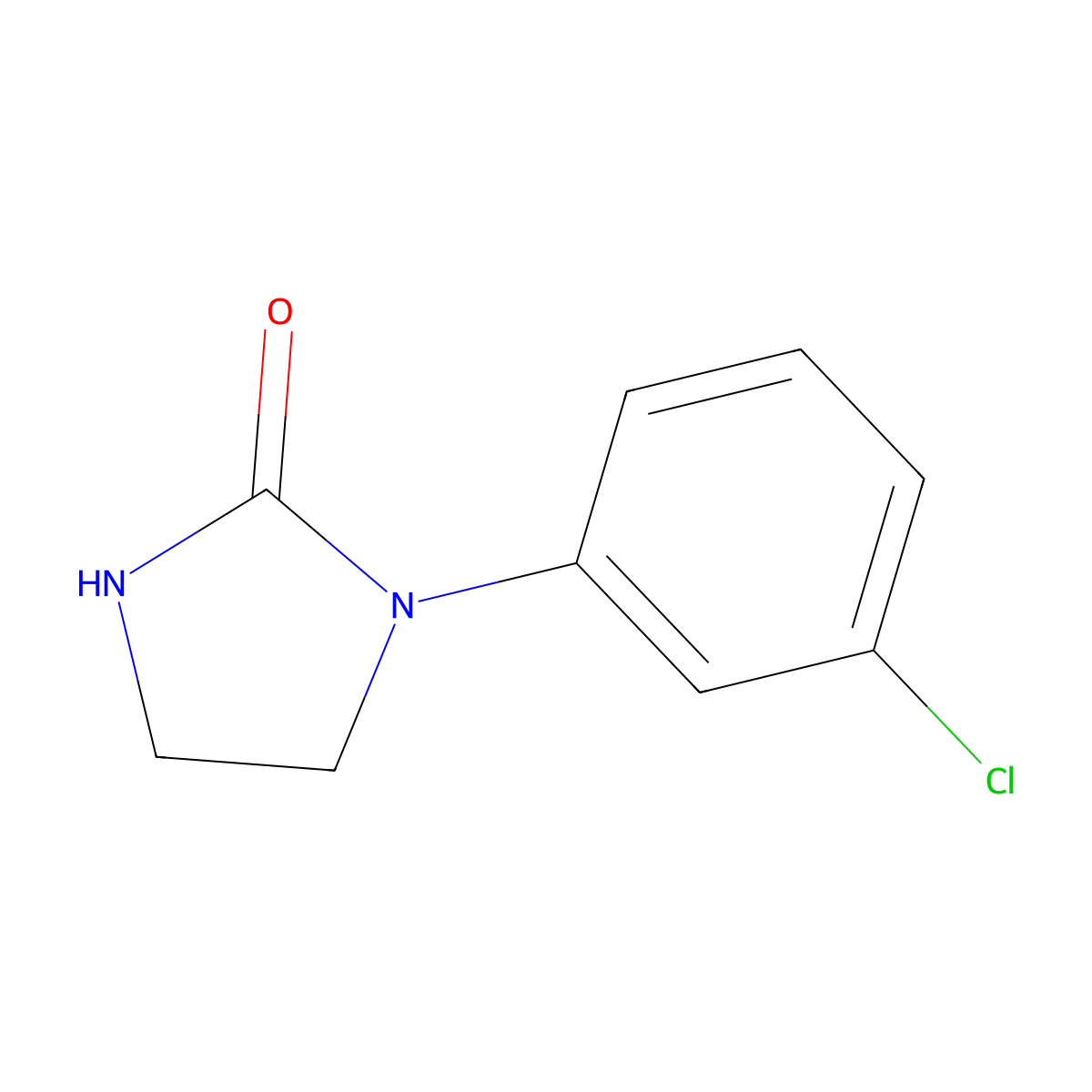 1-(3-Chlorophenyl)imidazolidin-2-one molecular structure, CAS 14088-98-3