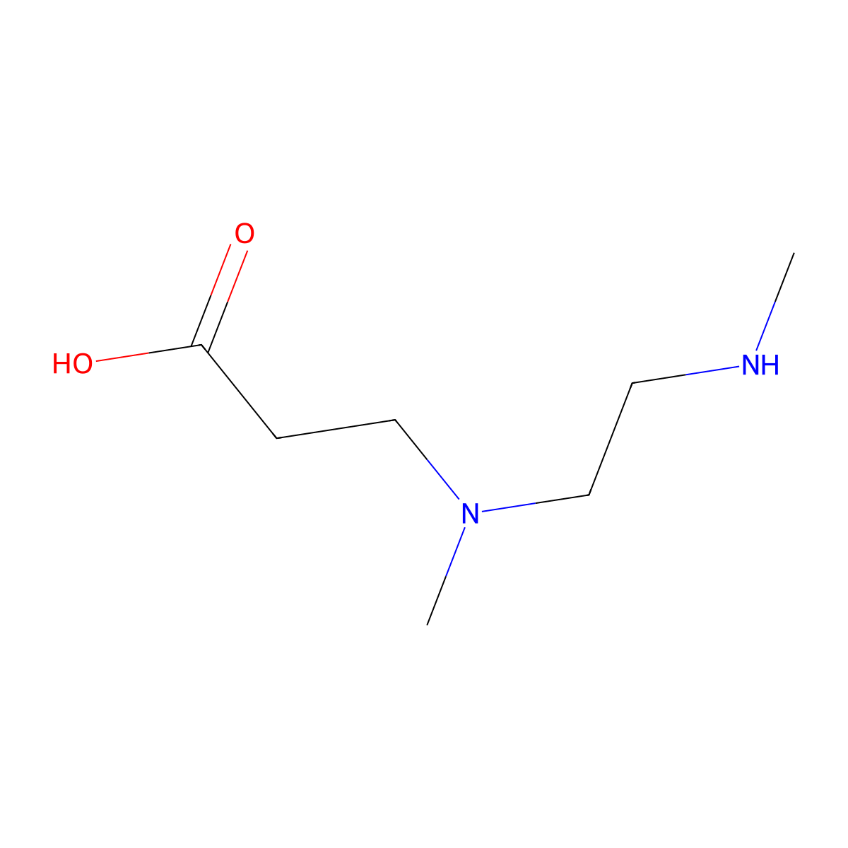 3-{Methyl[2-(methylamino)ethyl]amino}propanoic acid molecular structure, CAS 1408865-82-6