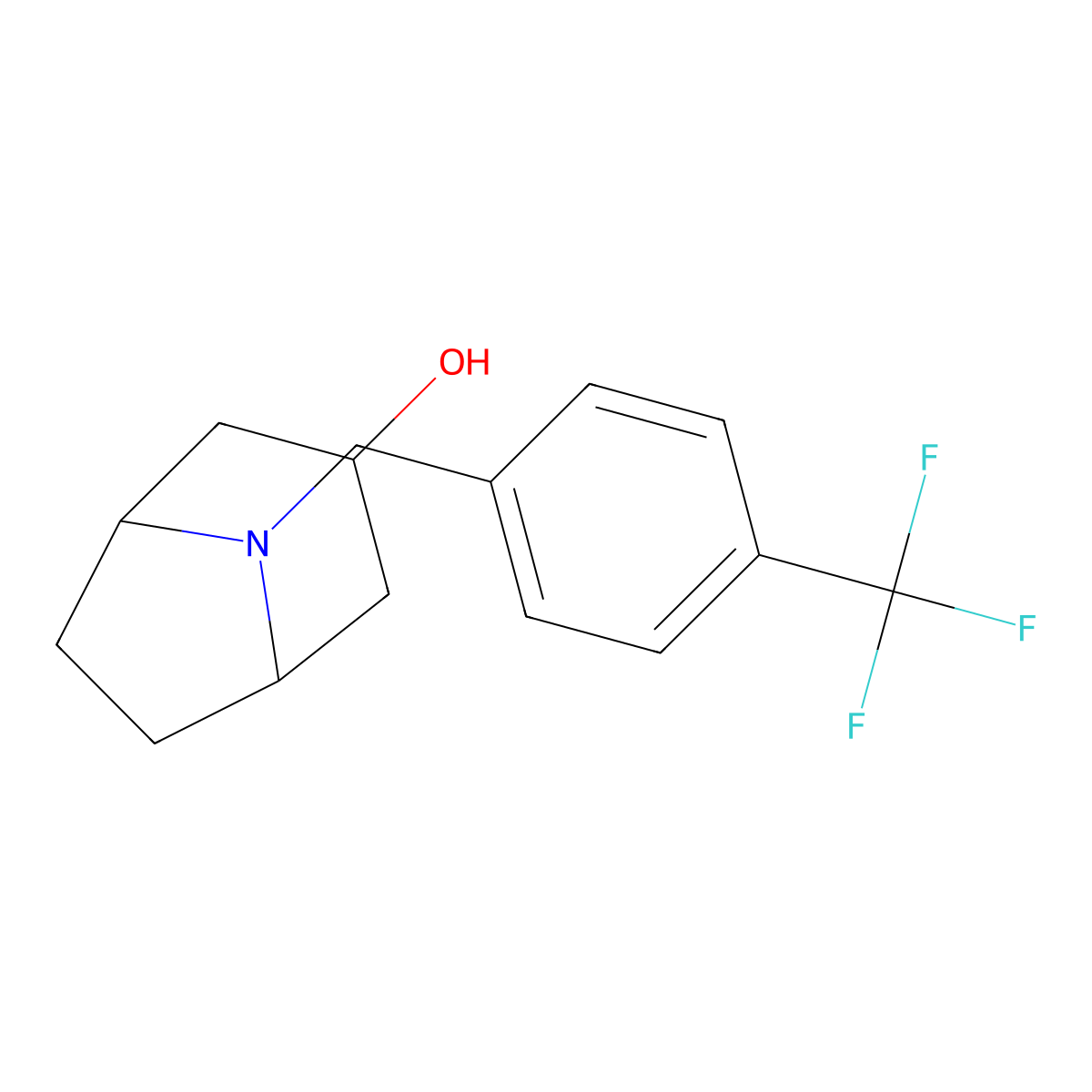 8-{[4-(Trifluoromethyl)phenyl]methyl}-8-azabicyclo[3.2.1]octan-3-ol molecular structure, CAS 1408884-42-3