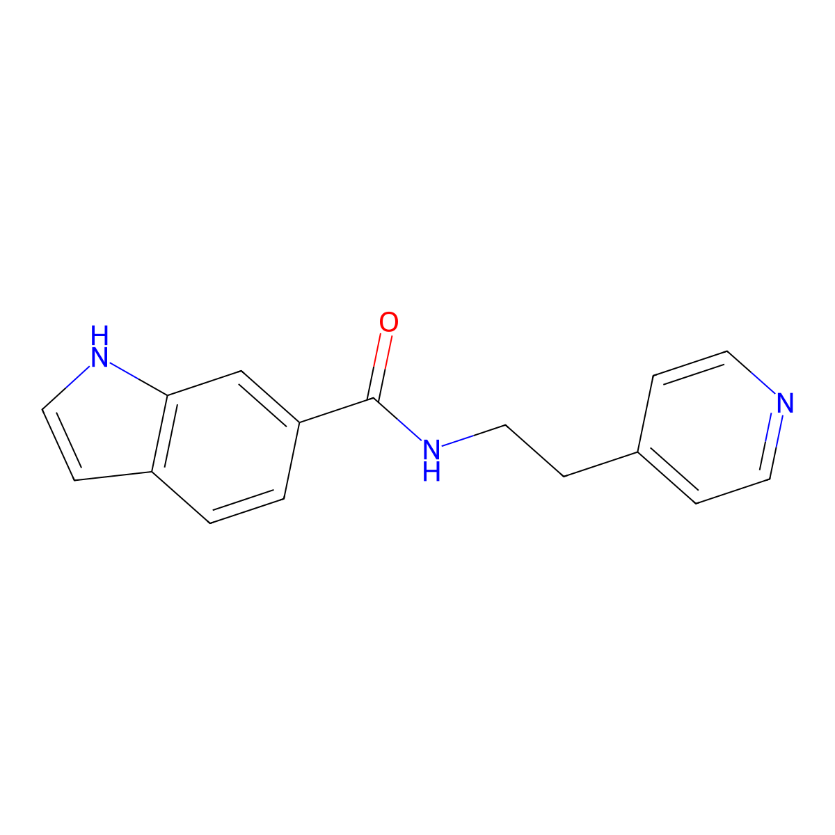 N-[2-(pyridin-4-yl)ethyl]-1H-indole-6-carboxamide molecular structure, CAS 1408923-07-8