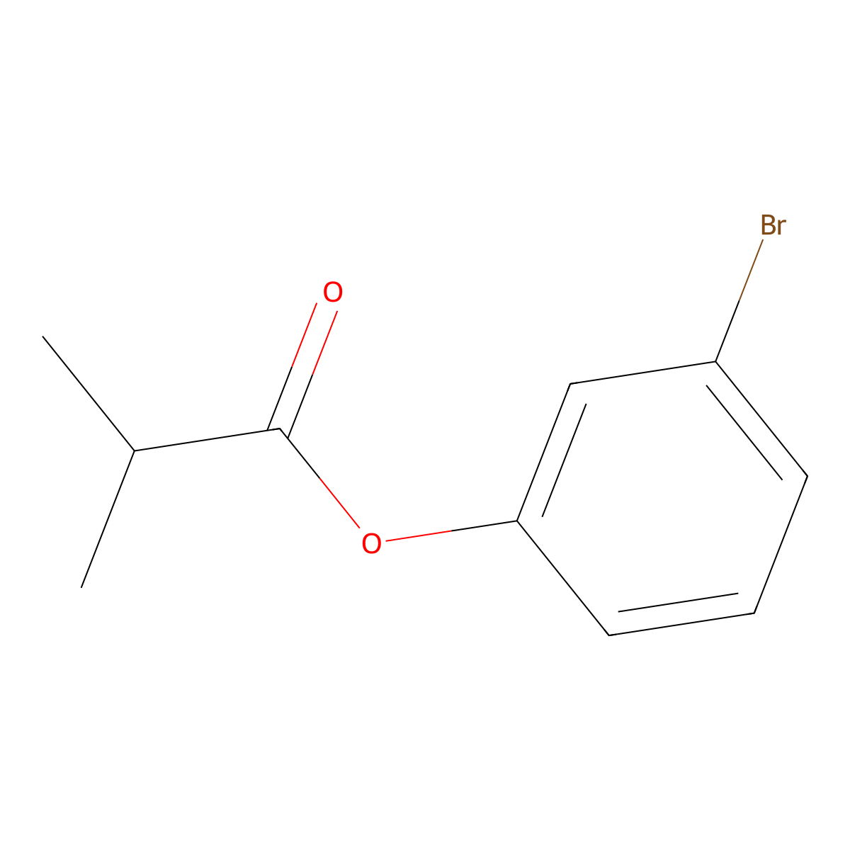 (3-Bromophenyl) 2-methylpropanoate molecular structure, CAS 140896-86-2