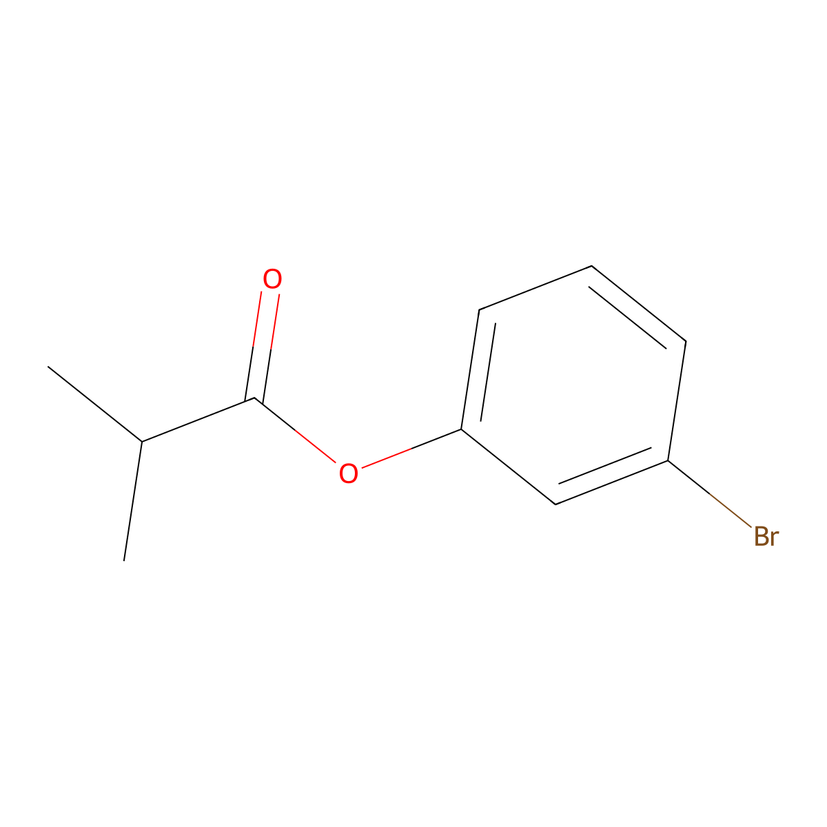 (3-Bromophenyl) 2-methylpropanoate molecular structure, CAS 140896-86-2