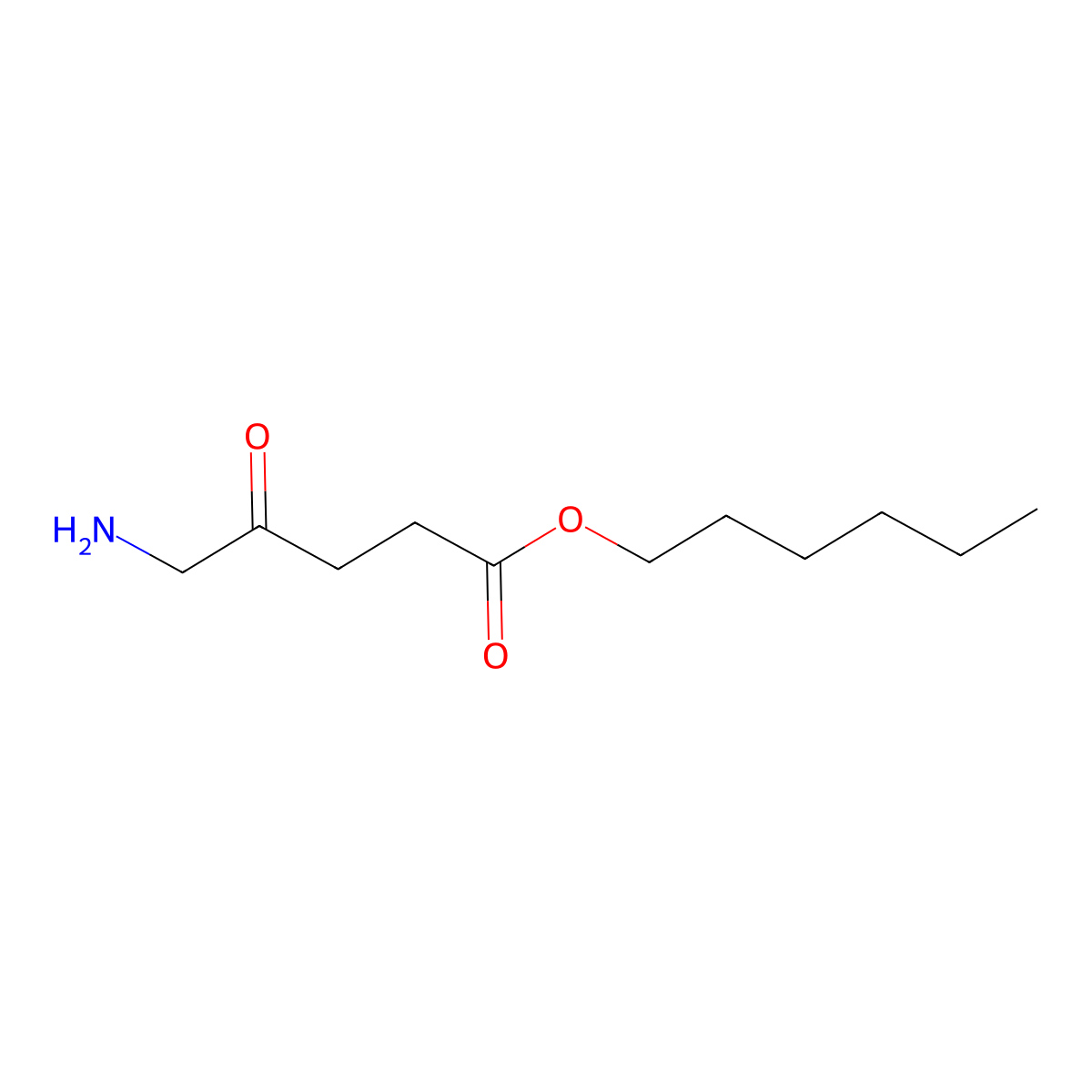 5-Aminolevulinic acid hexyl ester molecular structure, CAS 140898-97-1