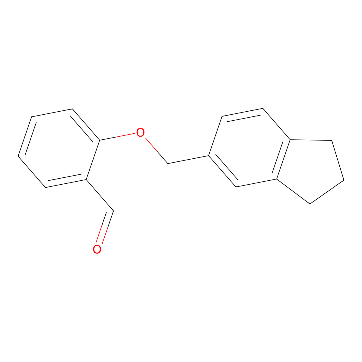 2-((2,3-dihydro-1H-inden-5-yl)methoxy)benzaldehyde molecular structure, CAS 1408987-90-5