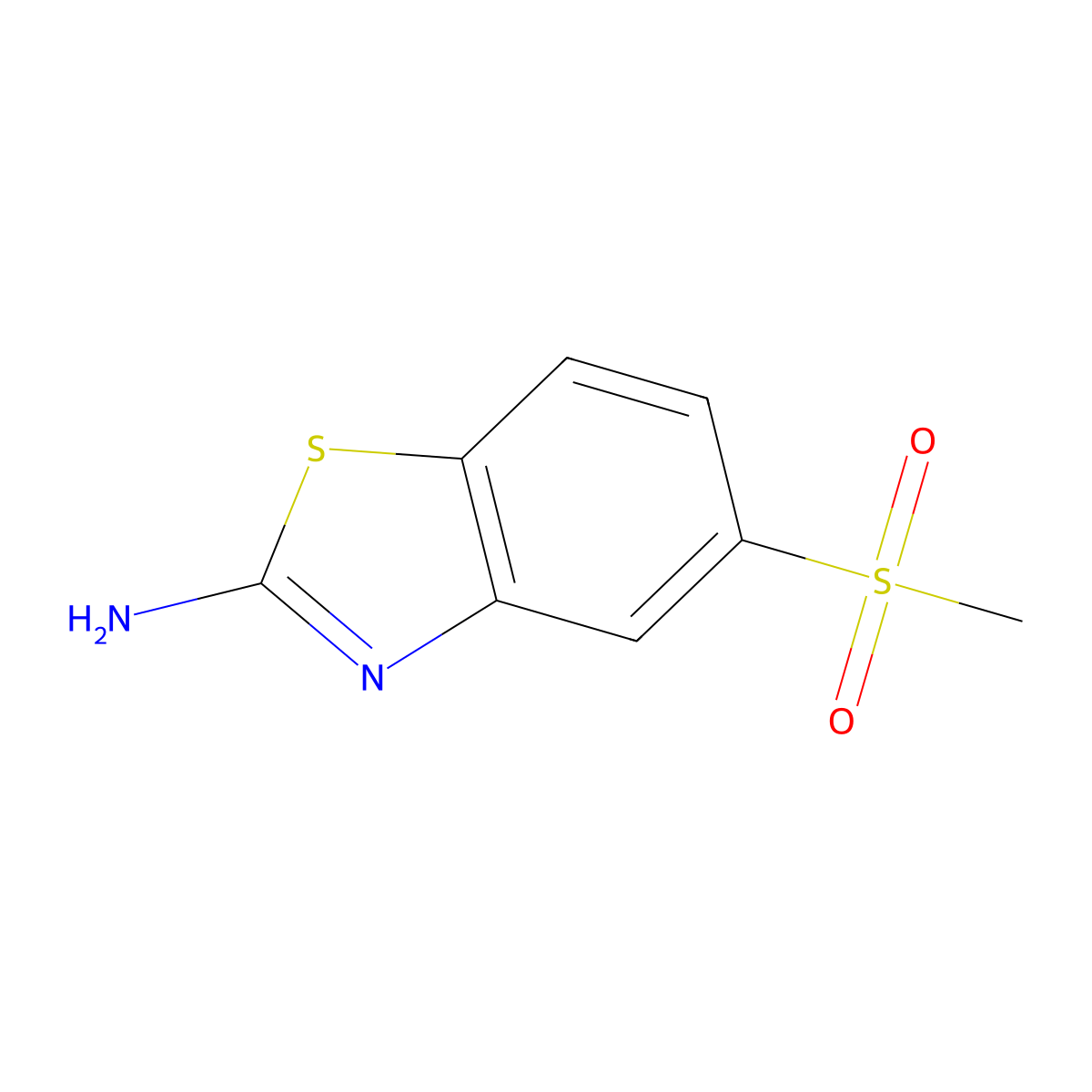 5-(Methylsulfonyl)benzo[d]thiazol-2-amine molecular structure, CAS 140899-53-2