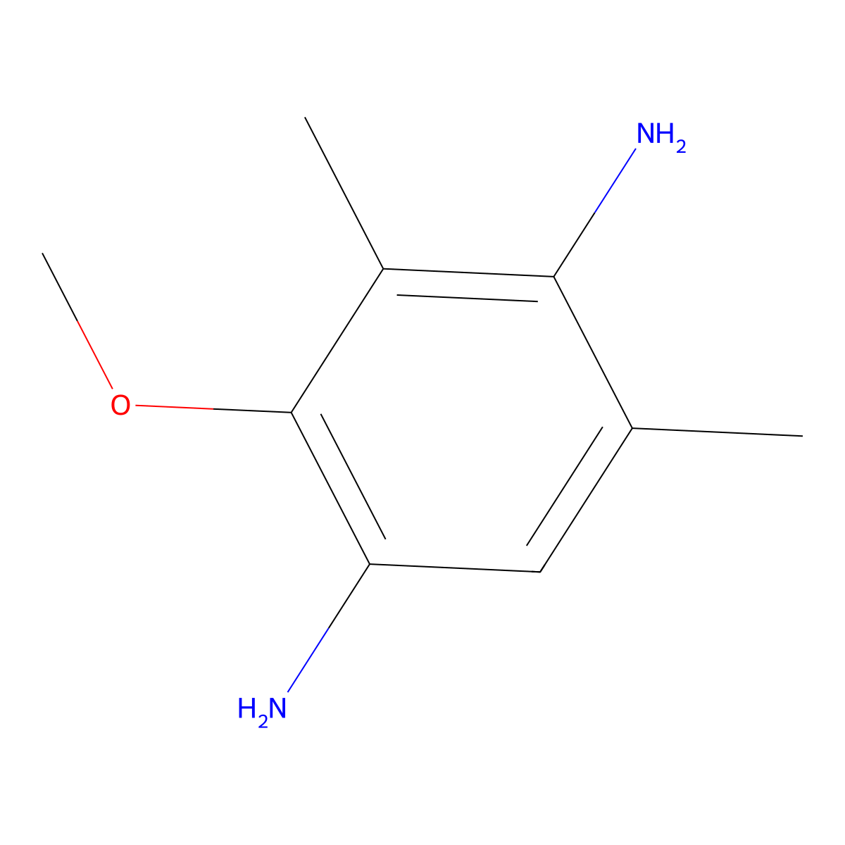 4-Amino-2-methoxy-3,5-dimethylaniline molecular structure, CAS 14090-00-7