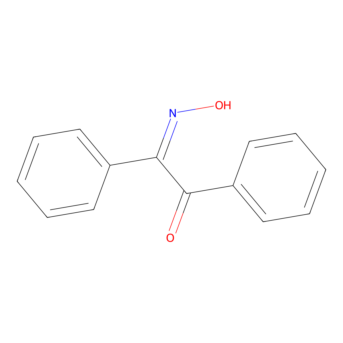 beta-Benzilmonoxime molecular structure, CAS 14090-77-8