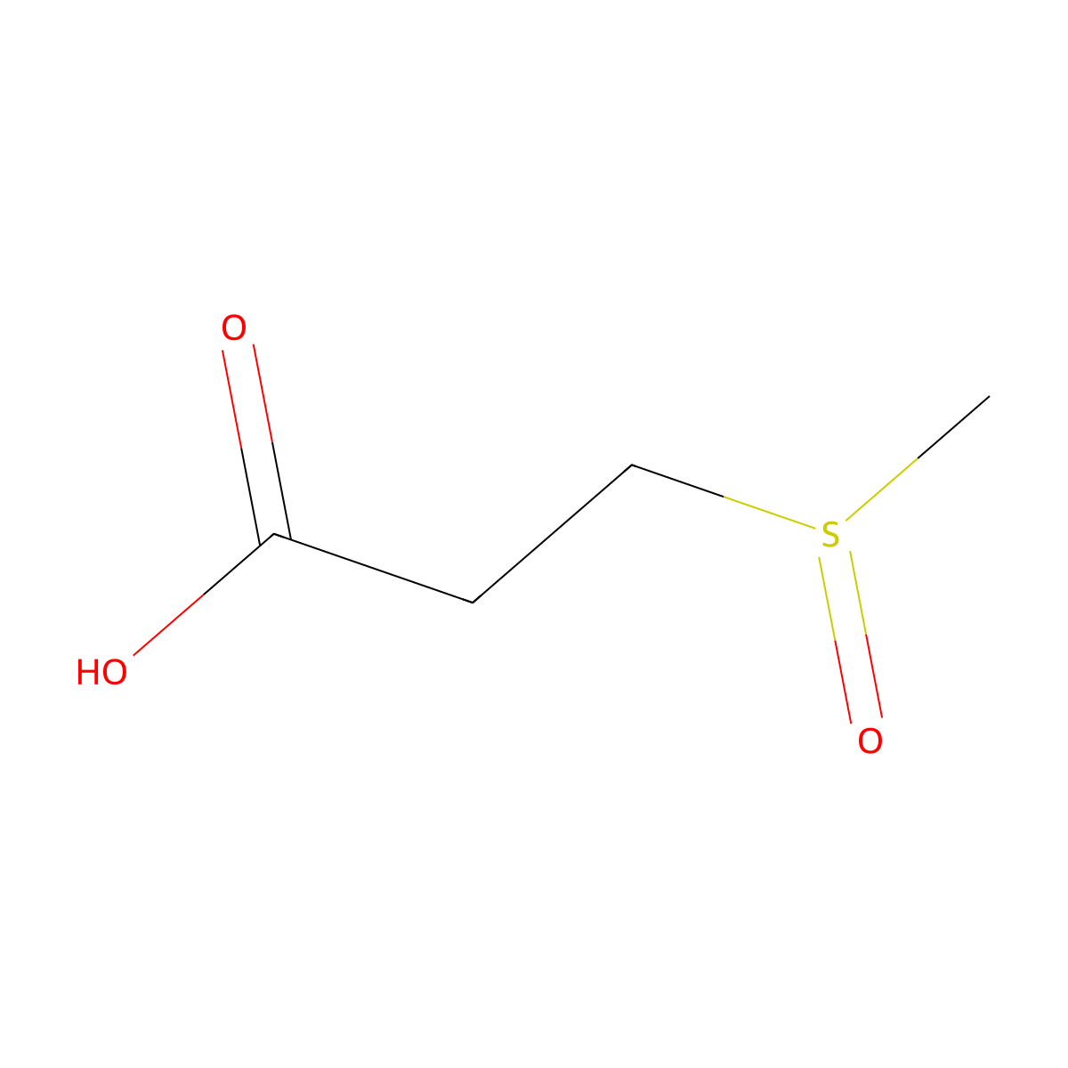 3-Methanesulfinylpropanoic acid molecular structure, CAS 14090-85-8