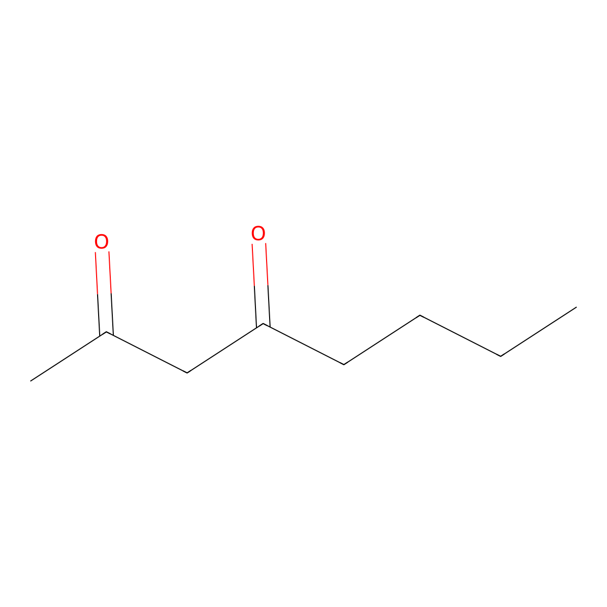 2,4-Octanedione molecular structure, CAS 14090-87-0