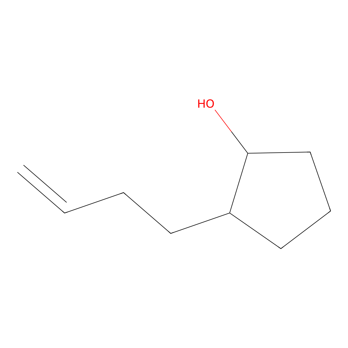 2-(But-3-en-1-yl)cyclopentan-1-ol molecular structure, CAS 140902-66-5