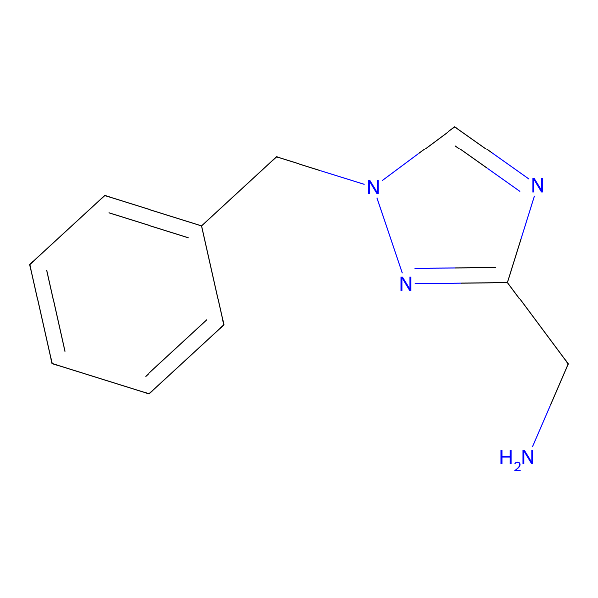 (1-Benzyl-1H-1,2,4-triazol-3-yl)methanamine molecular structure, CAS 1409028-78-9