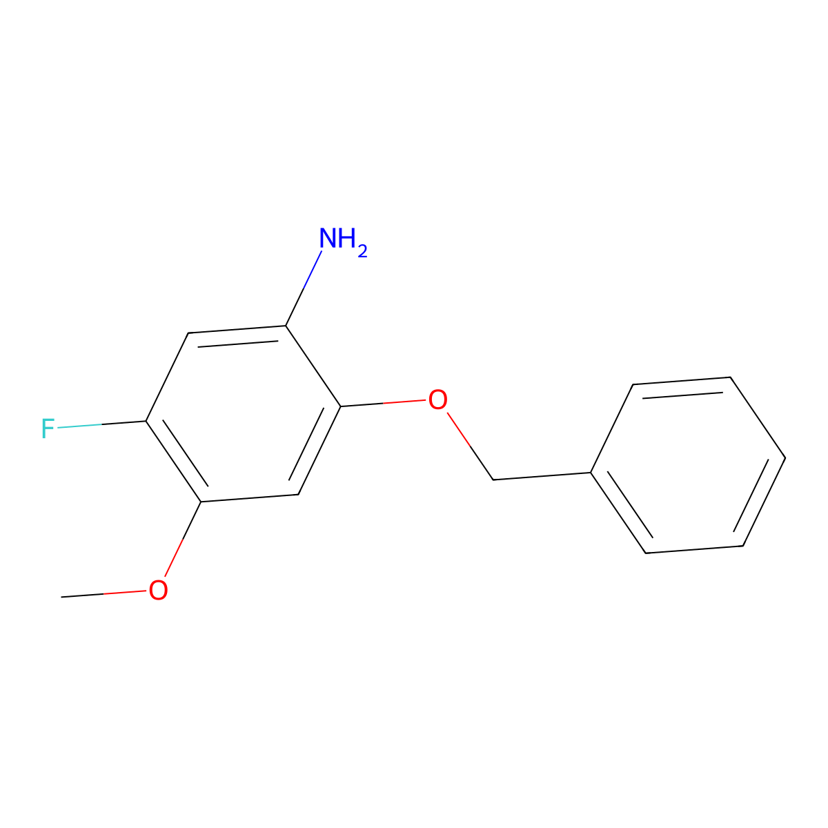 2-(Benzyloxy)-5-fluoro-4-methoxyaniline molecular structure, CAS 1409039-80-0
