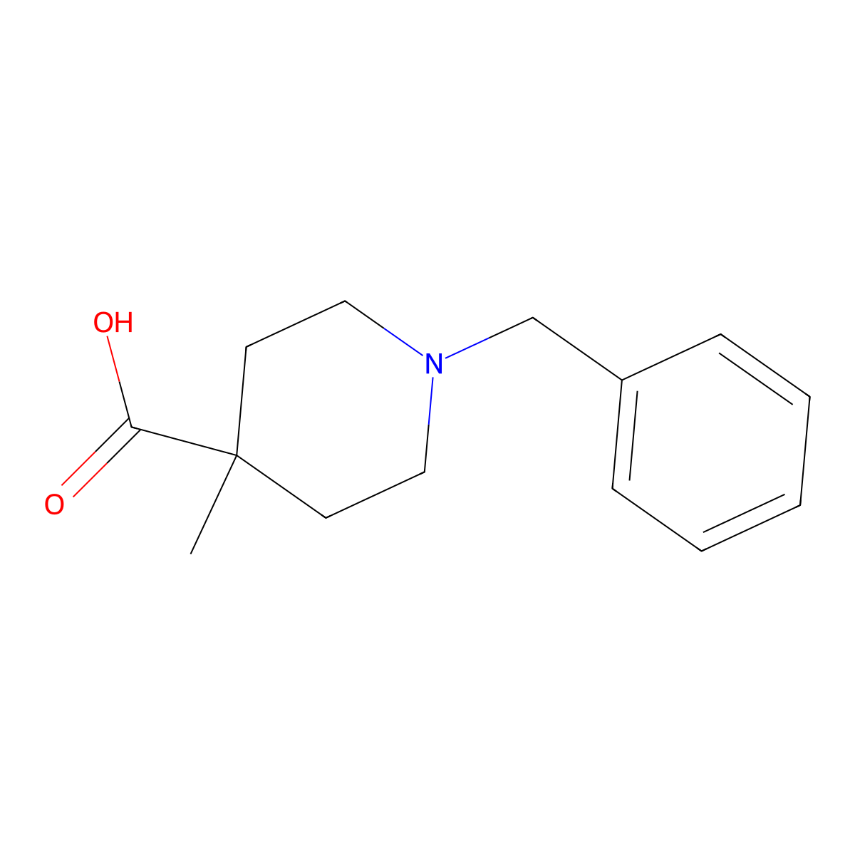 1-Benzyl-4-methylpiperidine-4-carboxylic acid molecular structure, CAS 1409072-47-4