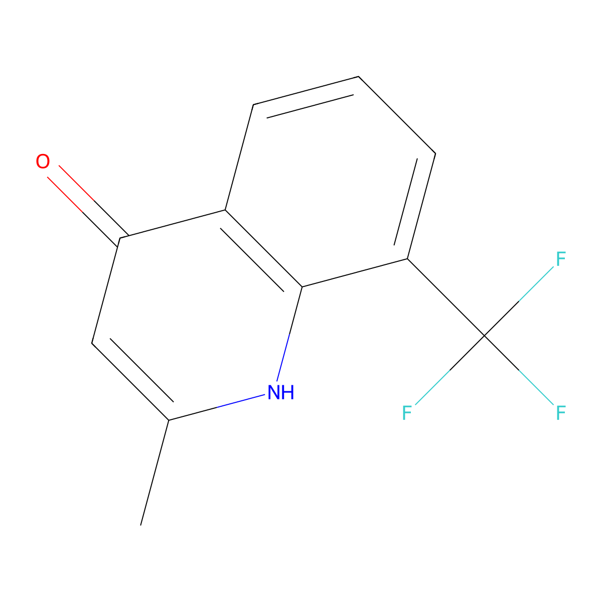 2-Methyl-8-(trifluoromethyl)quinolin-4-ol molecular structure, CAS 140908-88-9