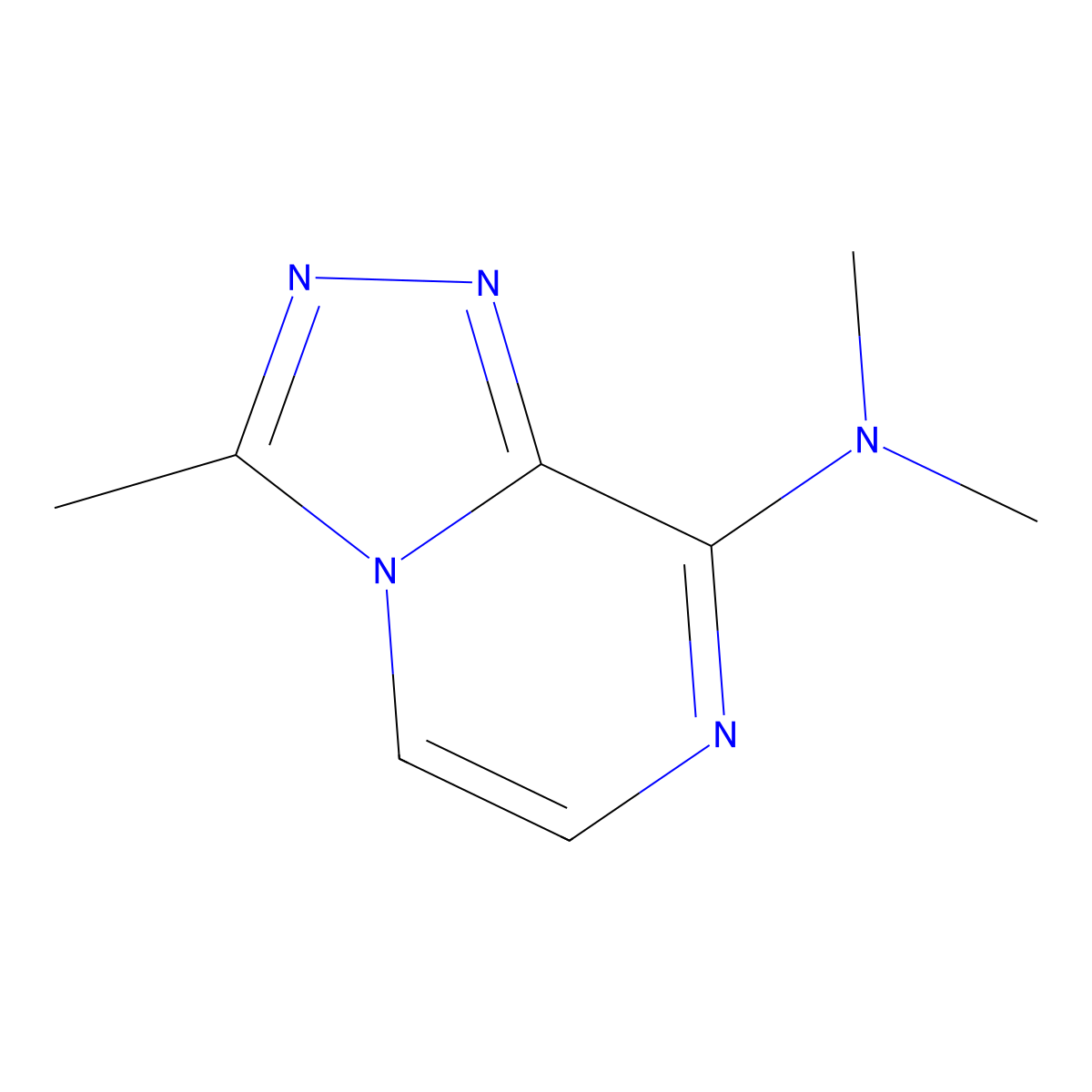 N,N,3-trimethyl-[1,2,4]triazolo[4,3-a]pyrazin-8-amine molecular structure, CAS 140909-93-9