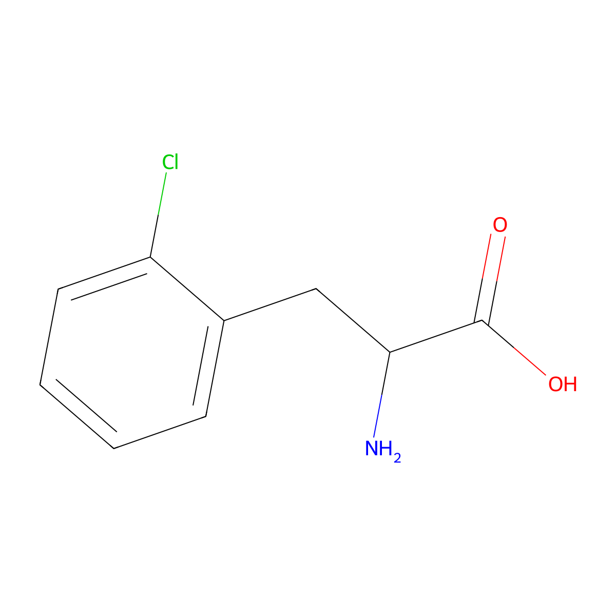 2-chloro-3-phenyl-DL-alanine molecular structure, CAS 14091-11-3