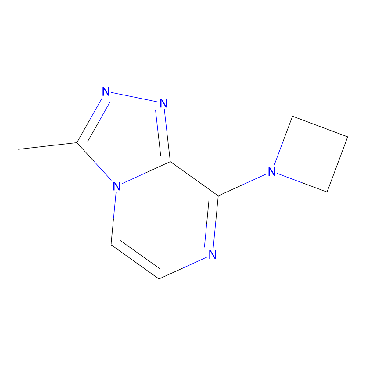 8-(Azetidin-1-yl)-3-methyl-[1,2,4]triazolo[4,3-a]pyrazine molecular structure, CAS 140910-15-2