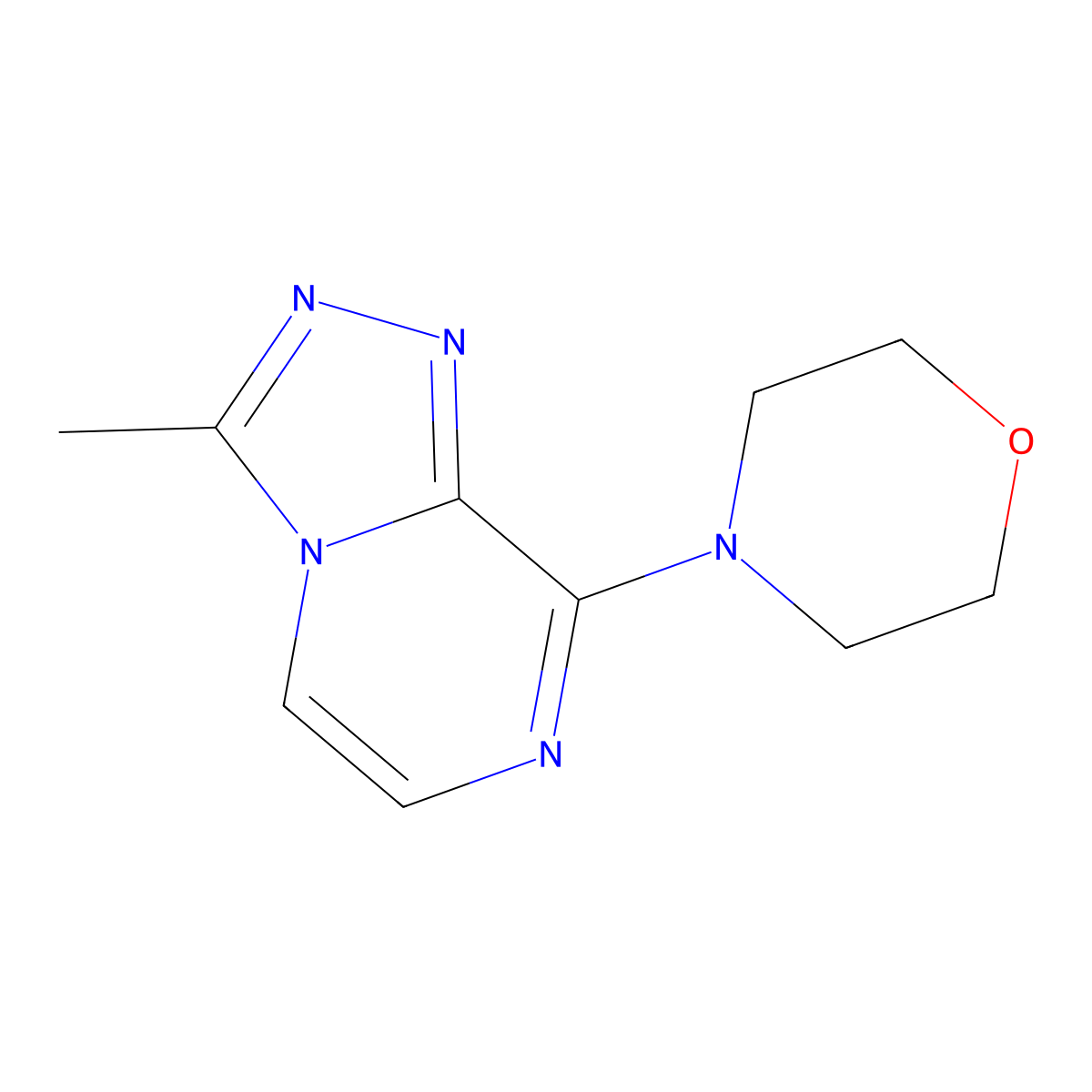 4-{3-Methyl-[1,2,4]triazolo[4,3-a]pyrazin-8-yl}morpholine molecular structure, CAS 140910-34-5