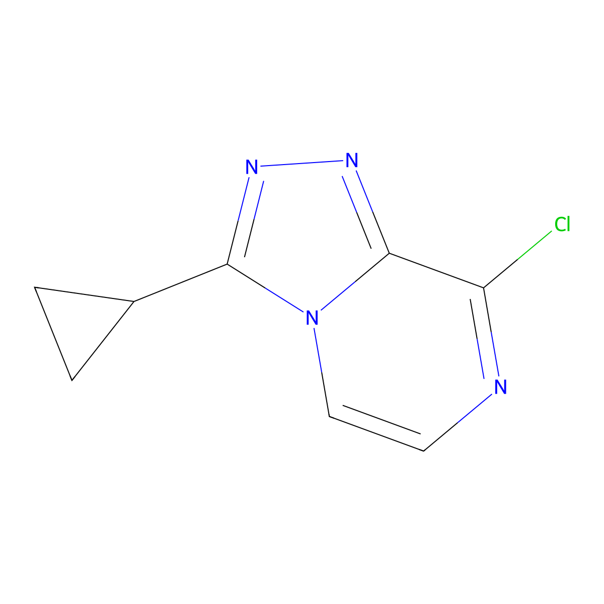 8-Chloro-3-cyclopropyl-[1,2,4]triazolo[4,3-a]pyrazine molecular structure, CAS 140911-01-9