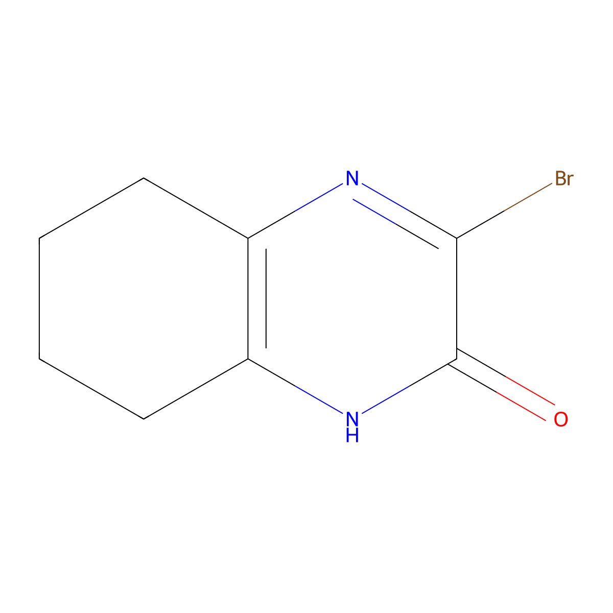 3-Bromo-1,2,5,6,7,8-hexahydroquinoxalin-2-one molecular structure, CAS 140911-21-3