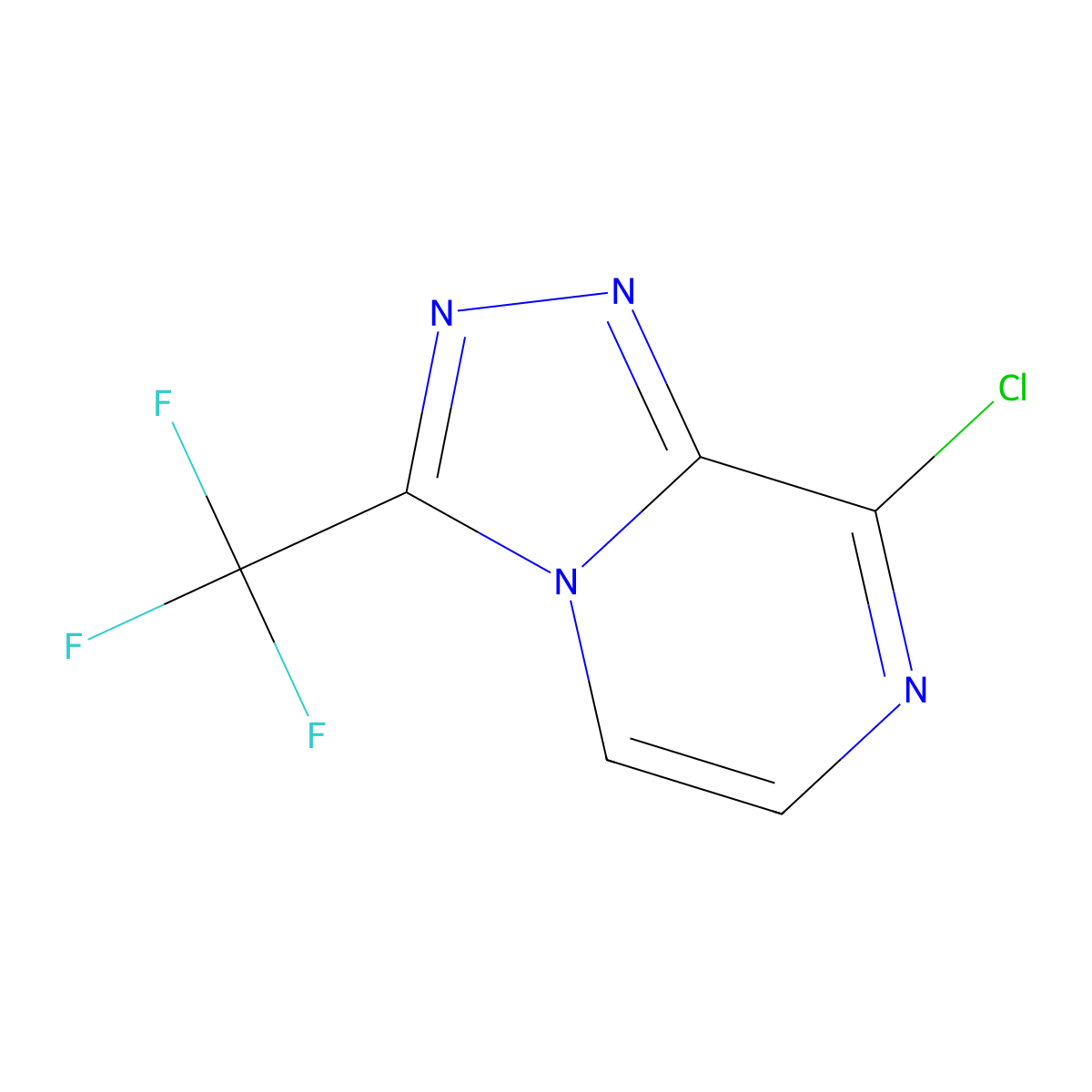 8-Chloro-3-(trifluoromethyl)-[1,2,4]triazolo[4,3-a]pyrazine molecular structure, CAS 140911-31-5