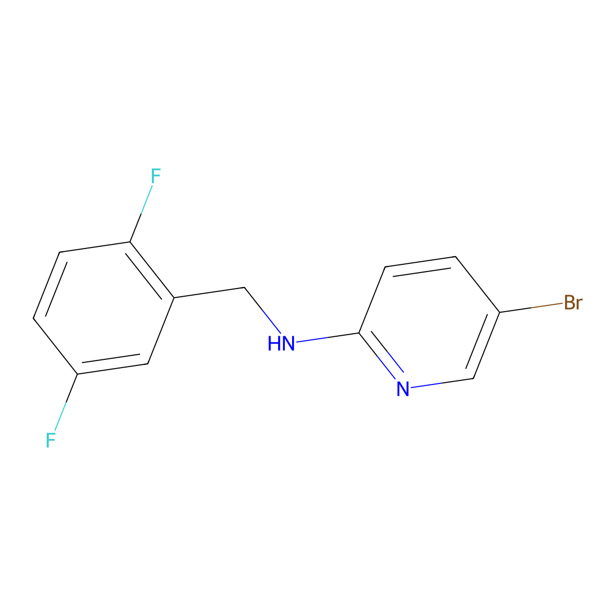 5-Bromo-N-[(2,5-difluorophenyl)methyl]-2-pyridinamine molecular structure, CAS 1409128-16-0
