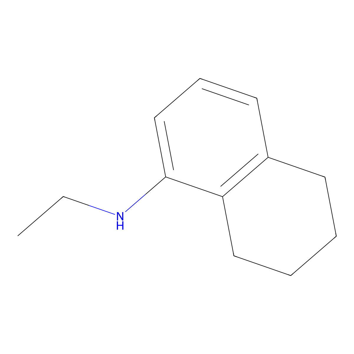 N-ethyl-5,6,7,8-tetrahydronaphthalen-1-amine molecular structure, CAS 140914-06-3