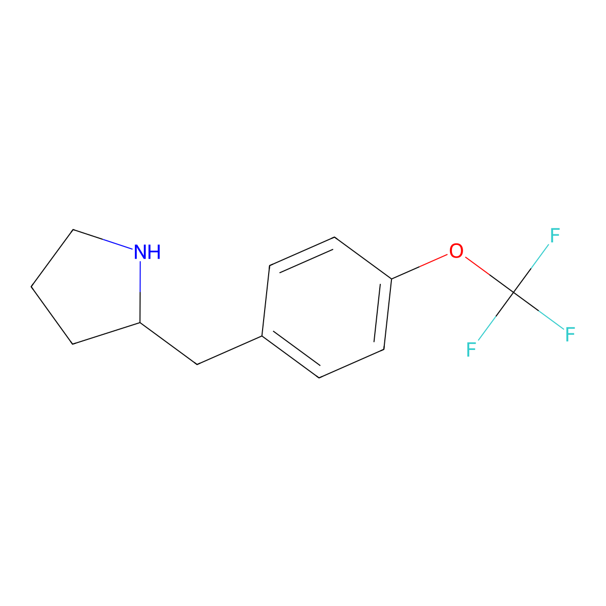 2-(4-(Trifluoromethoxy)benzyl)pyrrolidine molecular structure, CAS 1409154-24-0