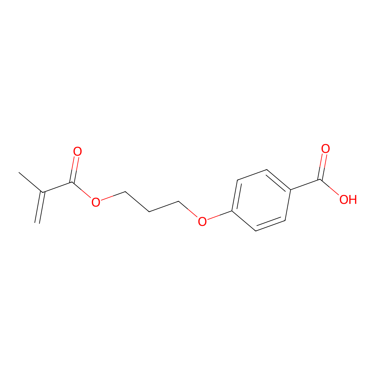 4-[3-(2-methylprop-2-enoyloxy)propoxy]benzoic Acid molecular structure, CAS 140918-56-5