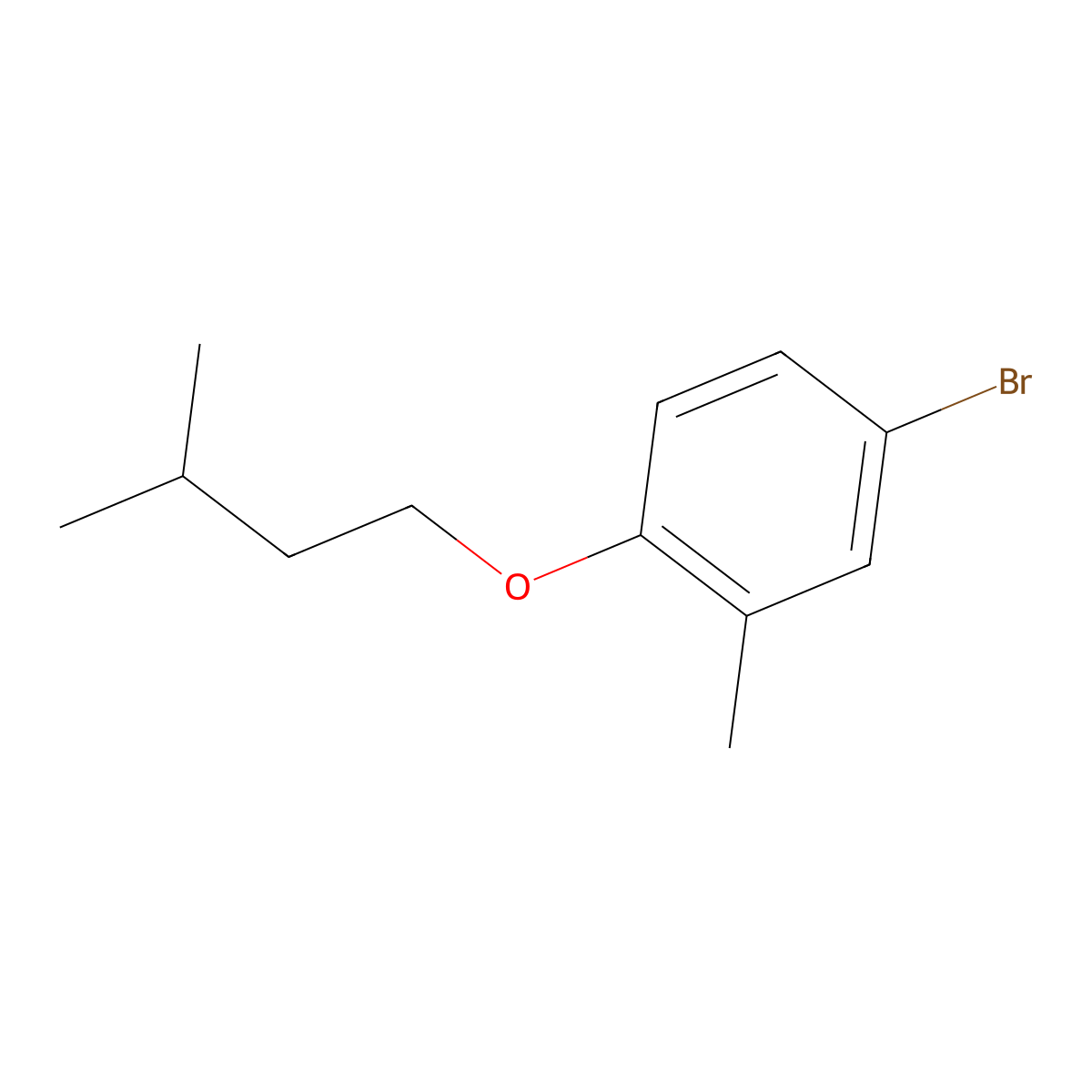 4-Bromo-1-(isopentyloxy)-2-methylbenzene molecular structure, CAS 1409185-73-4