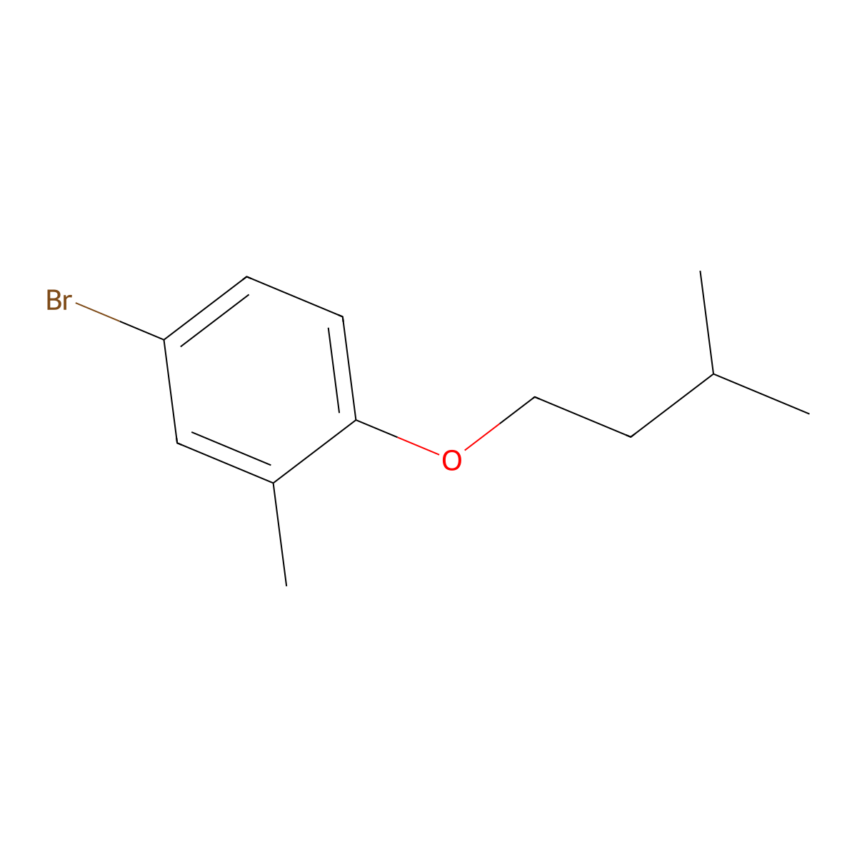 4-Bromo-1-(isopentyloxy)-2-methylbenzene molecular structure, CAS 1409185-73-4