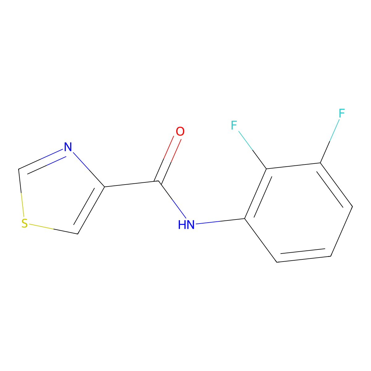 N-(2,3-difluorophenyl)-1,3-thiazole-4-carboxamide molecular structure, CAS 1409192-77-3