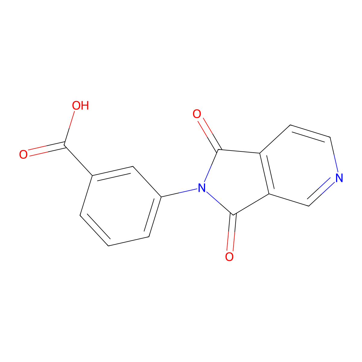3-(1,3-dioxo-1,3-dihydro-2H-pyrrolo[3,4-c]pyridin-2-yl)benzoic acid molecular structure, CAS 1409198-11-3