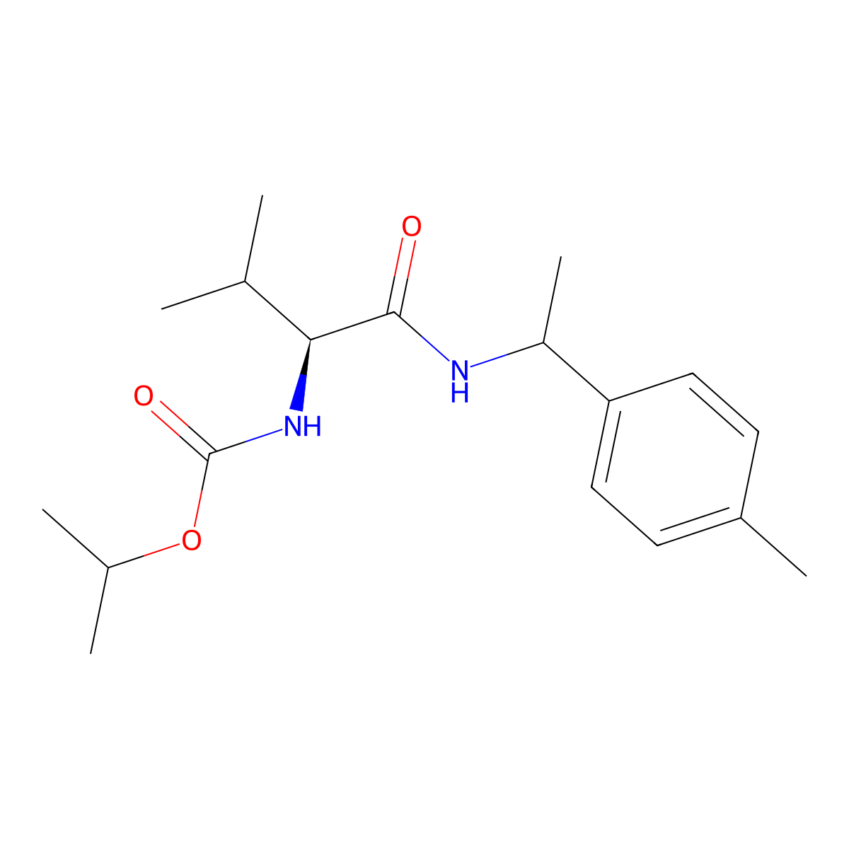 Iprovalicarb molecular structure, CAS 140923-17-7