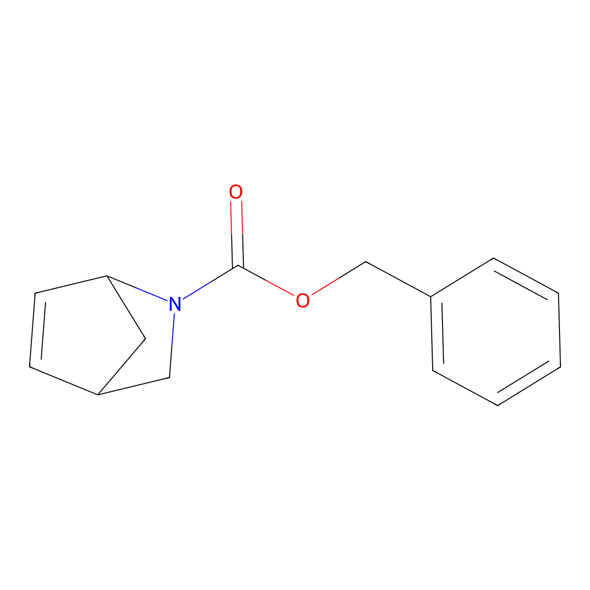 Benzyl 2-azabicyclo[2.2.1]hept-5-ene-2-carboxylate molecular structure, CAS 140927-07-7