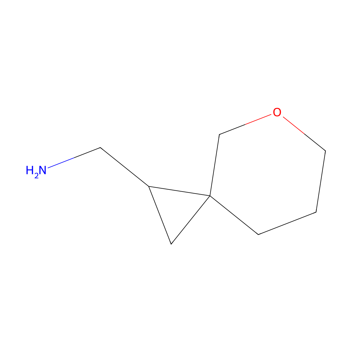 {5-Oxaspiro[2.5]octan-1-yl}methanamine molecular structure, CAS 1409271-99-3